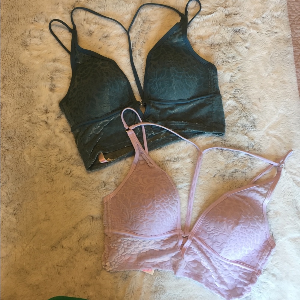 VS Pink bralettes
